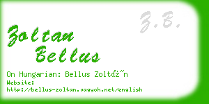 zoltan bellus business card